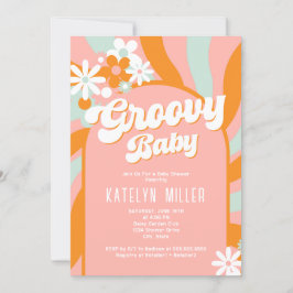 Inbjudan till daisy Groovy Baby Shower