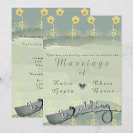 Inbjudan till daisy Slate Wedding