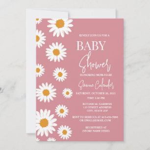 Inbjudan till Daisyn Baby Shower för enkel dammig