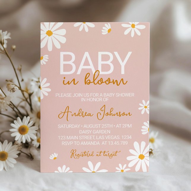 Inbjudan till Daisyn Retro Baby Shower (Skapare uppladdad)
