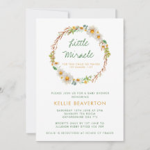 Inbjudan till daisyns lilla Miracle Baby Shower