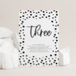 Inbjudan till Dalmatien 3:e födelsedagen<br><div class="desc">En monokrom dalmatisk mönster-design,  enkel och modern - perfekt för nästa party!</div>