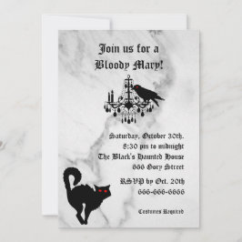 Inbjudan till Damask och Marble Halloween