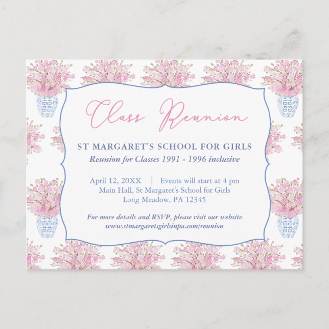 Inbjudan till damernas skol- eller klassåterträff (Framsida)