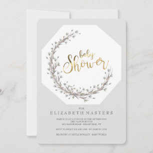 Inbjudan till dammblommor till babyskor