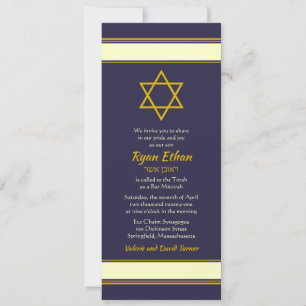 Inbjudan till David Pub Mitzvah Guld Star