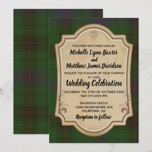 Inbjudan till Davidson Tartan Wedding