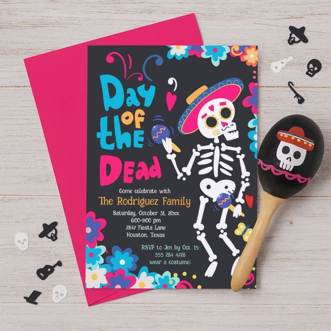 Inbjudan till day of the dead Halloween fest (Skapare uppladdad)