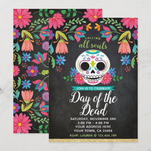 Inbjudan till day of the dead-partiet