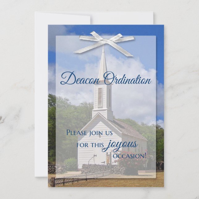 Inbjudan till deacon Ordination (Framsida)