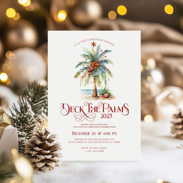 Inbjudan till Deck The Palms Tropisk Julfest (Skapare uppladdad)