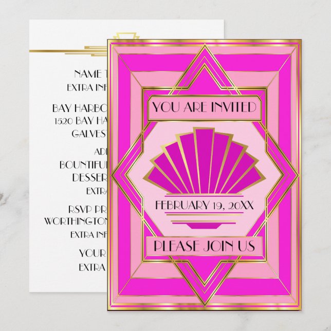 Inbjudan till Deco-festligheter (Fram/baksida)