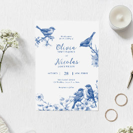 Inbjudan till Delft Blue Birds Vår bröllop