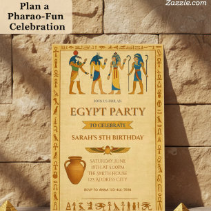 Inbjudan till den antika egyptiska födelsedagen My