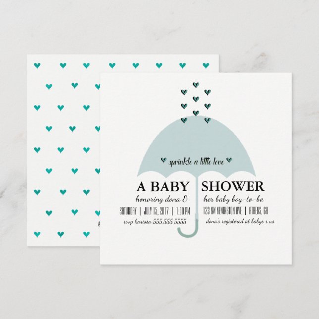 Inbjudan till den Baby blue skjortan i Sprinkle Kä (Fram/baksida)