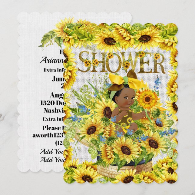 Inbjudan till den fördärvliga babyvisningsprogramm (Fram/baksida)