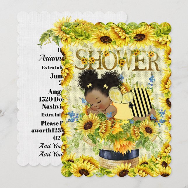 Inbjudan till den fördärvliga babyvisningsprogramm (Fram/baksida)