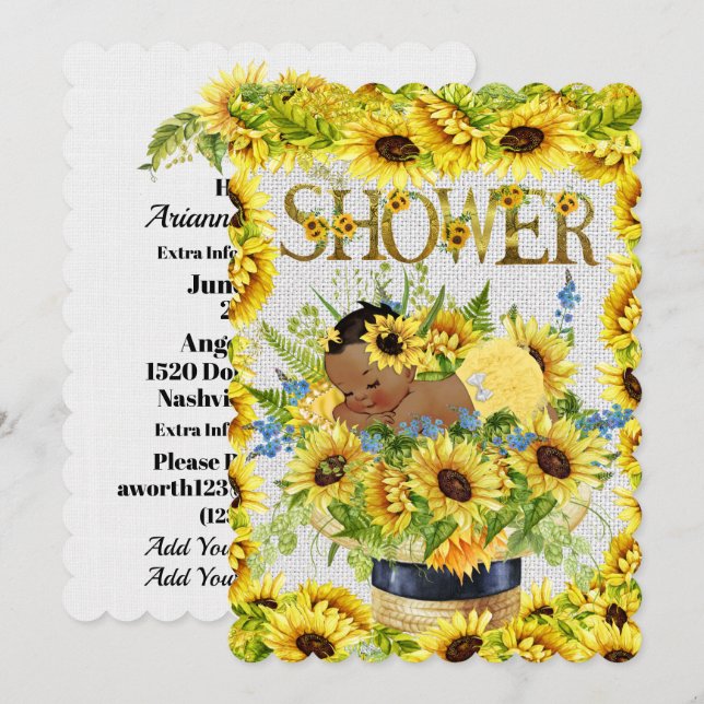 Inbjudan till den fördärvliga babyvisningsprogramm (Fram/baksida)