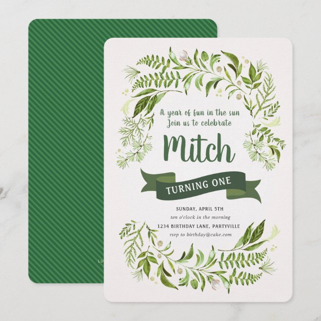 Inbjudan till den första födelsedagssessionen - na (Fram/baksida)