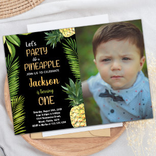 Inbjudan till den första Grönten av fotot Ananas f