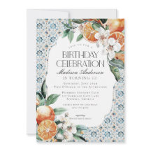 Inbjudan till den italienska födelsedagen i Tuscan