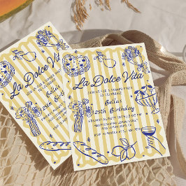 Inbjudan till den italienska middagen La Dolce Vit