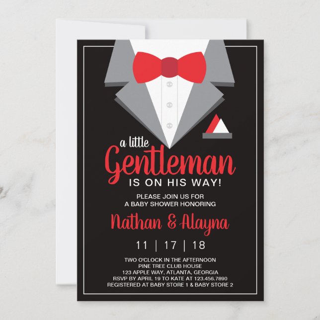 Inbjudan till den lilla gentlemannamäsaren, Tuxedo (Framsida)
