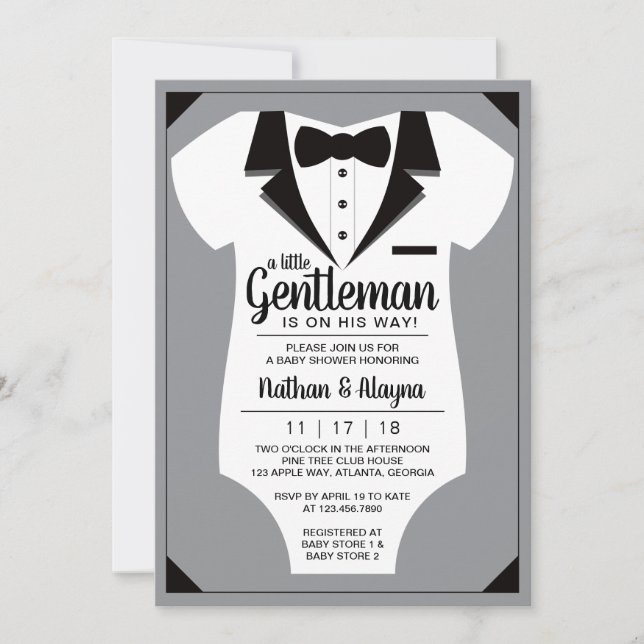 Inbjudan till den lilla gentlemannamäsaren, Tuxedo (Framsida)