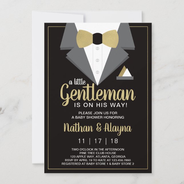 Inbjudan till den lilla gentlemannamäsaren, Tuxedo (Framsida)