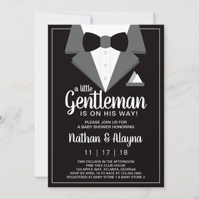 Inbjudan till den lilla gentlemannamäsaren, Tuxedo (Framsida)