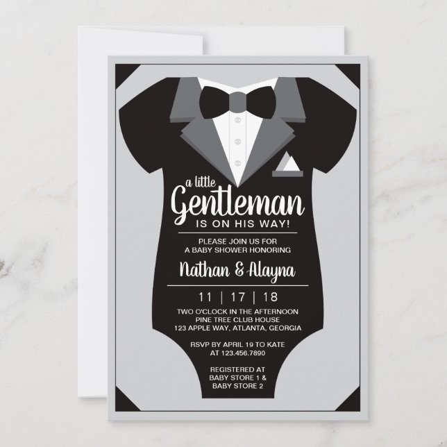 Inbjudan till den lilla gentlemannamäsaren, Tuxedo (Framsida)