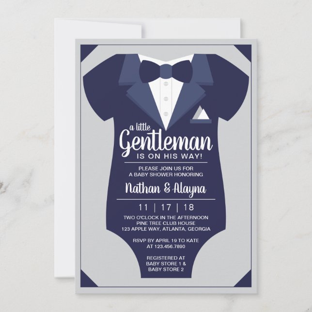Inbjudan till den lilla gentlemannamäsaren, Tuxedo (Framsida)