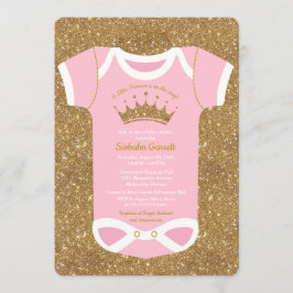Inbjudan till den lilla prinsessan Baby Rosa & Gul