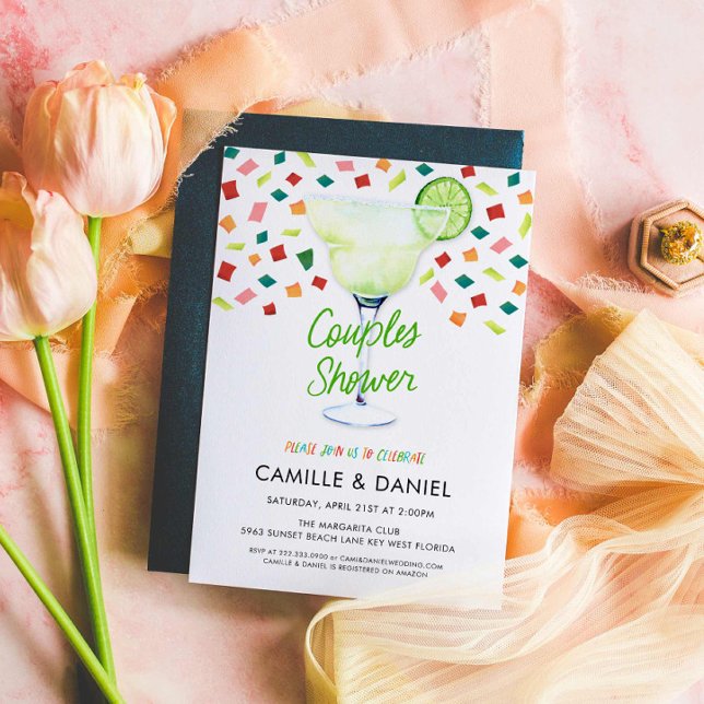 Inbjudan till den mexikanska fiesta Par Fiesta Sho (Mexican Fiesta Couples Shower Invitation)