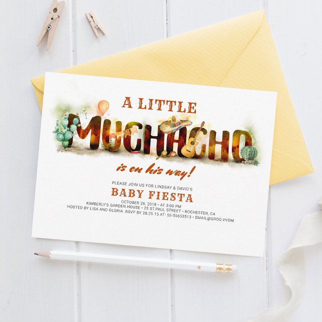 Inbjudan till den mexikanska Roligten Fiesta Baby  (Skapare uppladdad)