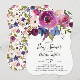 Inbjudan till den moderna Blommigten Blue Plum Bab