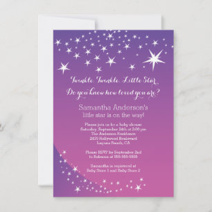 Inbjudan till den moderna Lilan Star Baby Shower