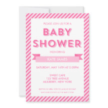 Inbjudan till den moderna Rosan Rand Baby Shower