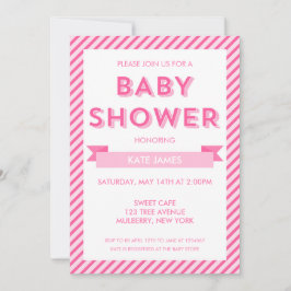 Inbjudan till den moderna Rosan Rand Baby Shower