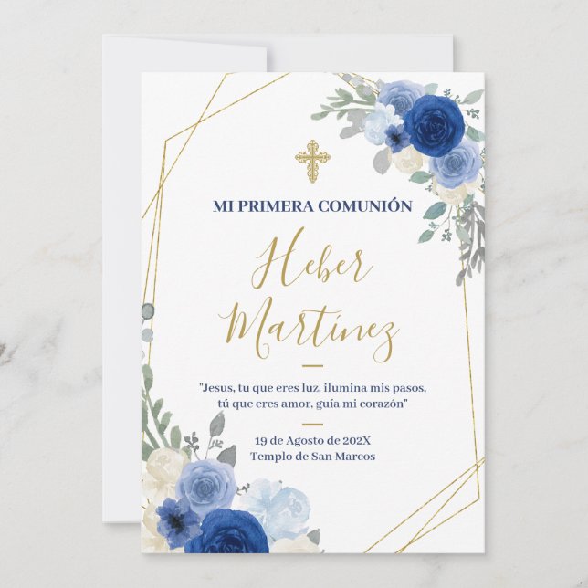 Inbjudan till den spanska första kommunisionen (Framsida)