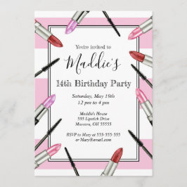 Inbjudan till den tredje parten för rosa-stripe-Ma