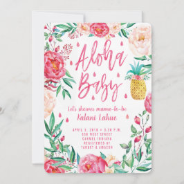 Inbjudan till den tropiska anananas Aloha Baby Sho