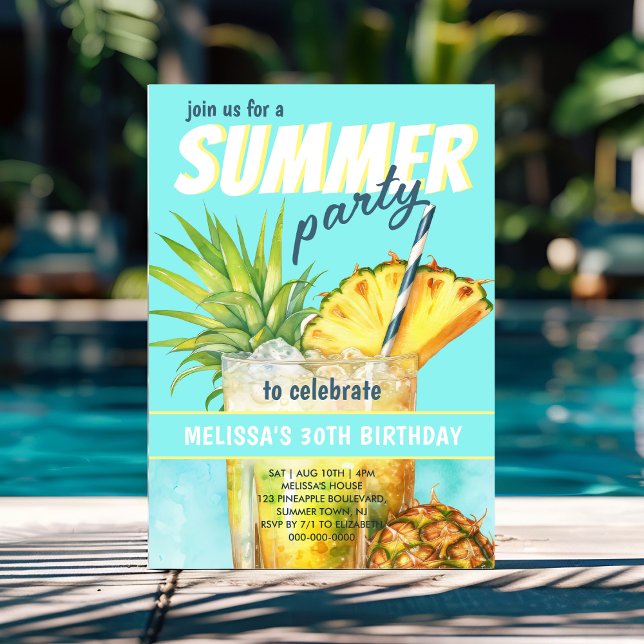 Inbjudan till den tropiska sommardagen i Party (Skapare uppladdad)