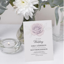 Inbjudan till designerns Elegant Lila Ro bröllop