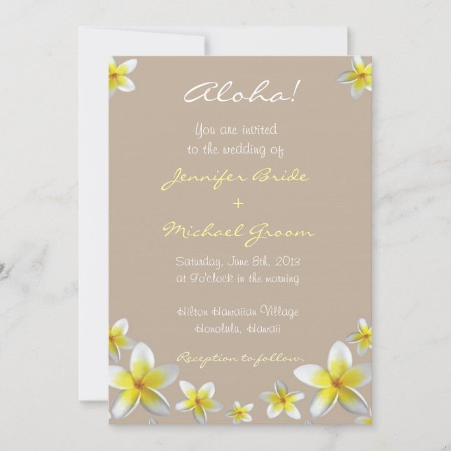 Inbjudan till destinationsbröllop (Framsida)