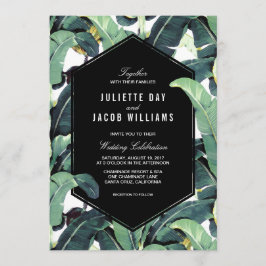 Inbjudan till destinationsbröllop för tropisk plan