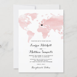 Inbjudan till destinationsresemörsbröllop