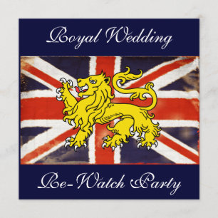 Inbjudan till det brittiska Royalet Bröllop Re-Wat