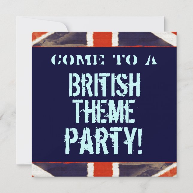 Inbjudan till det brittiska Temapartyet (Square) (Framsida)