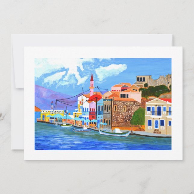 Inbjudan till det grekiska Kusten (Baksida)